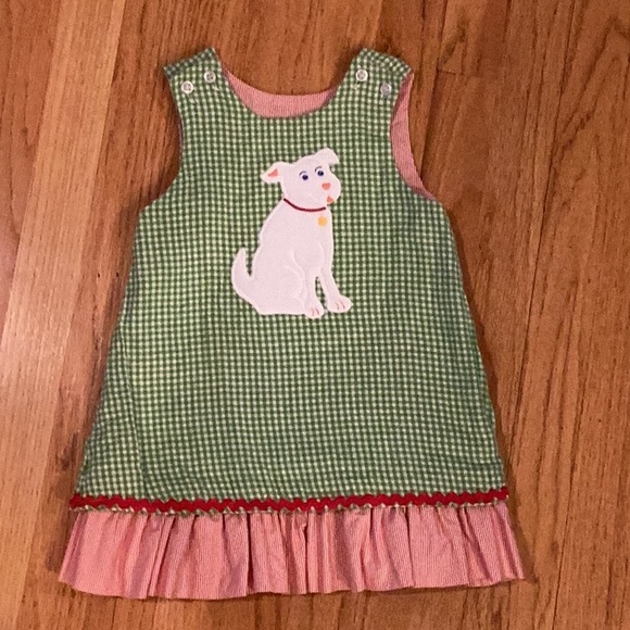 The Bailey Boys Other - Reversible Red/ Green Gingham Dog/ Santa Jumper